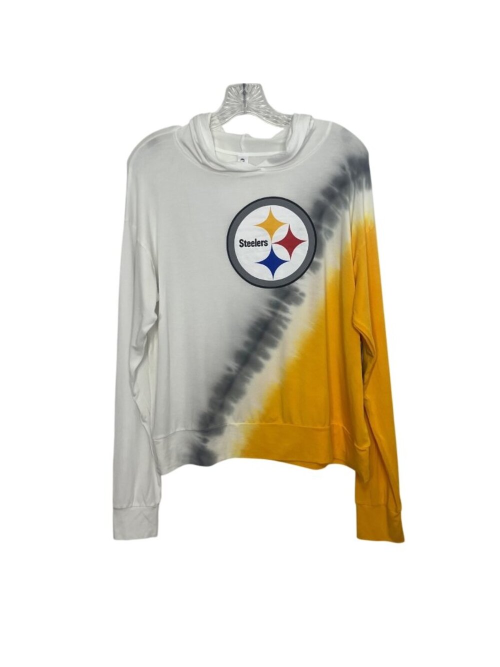 Certo Steelers Tie Dye Hoodie Tshirt XL New NFL Logo Womens Athleisure Top